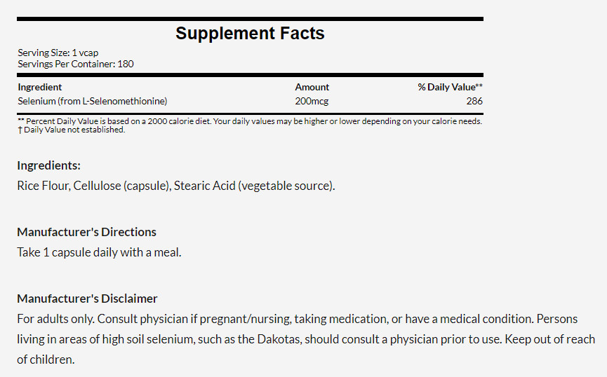 [預購] Now 硒元素 200微克 90/180粒 Selenium