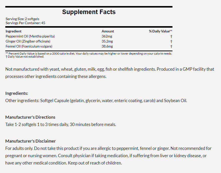 [預購] Now 薄荷膠囊 181毫克 90粒 Peppermint Gels