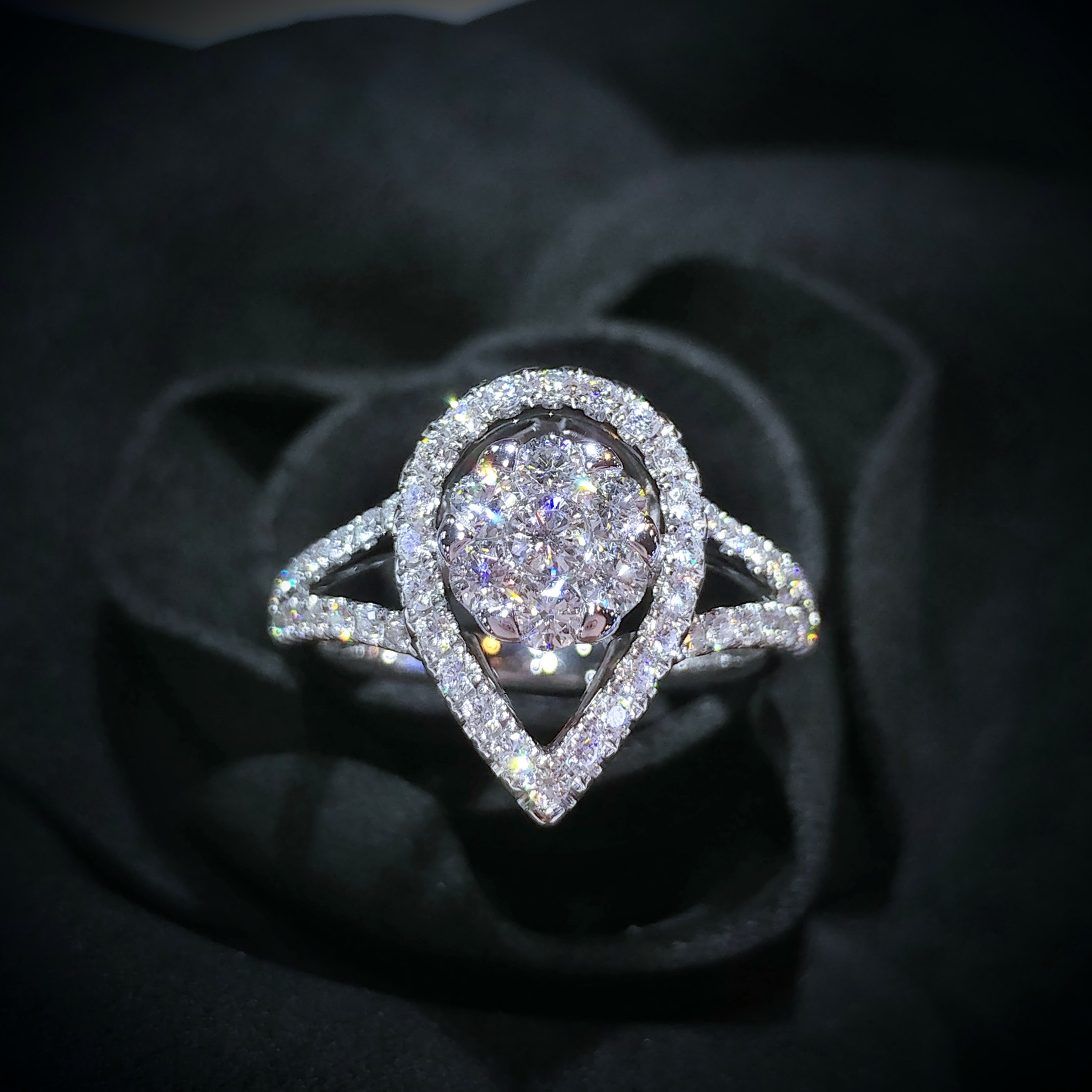 18K White Gold 0.74ct Diamond Ring