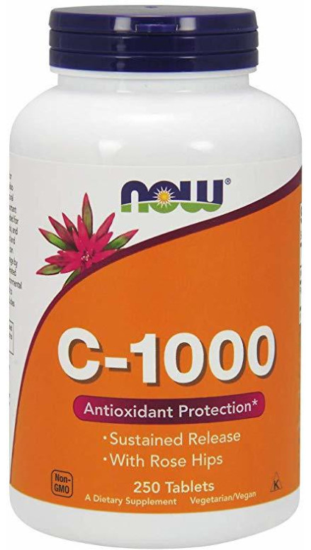 [預購] Now 維他命C+玫瑰果 250錠 緩釋錠 C-1000 Sustained Released