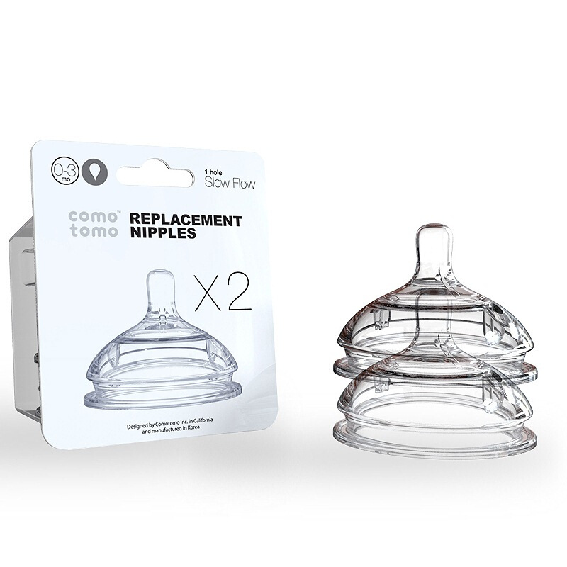 Comotomo-硅膠奶嘴1孔 0-3個月 2個裝（平行進口）
