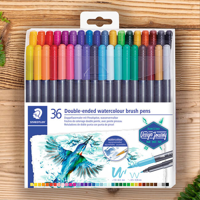 【STAEDTLER 施德樓】設計家水性雙頭書法筆36色組 MS3001 TB36
