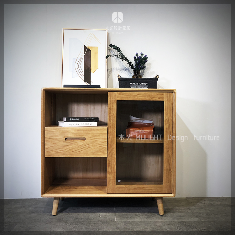 Esther-白橡木玻璃展示櫃|可訂製