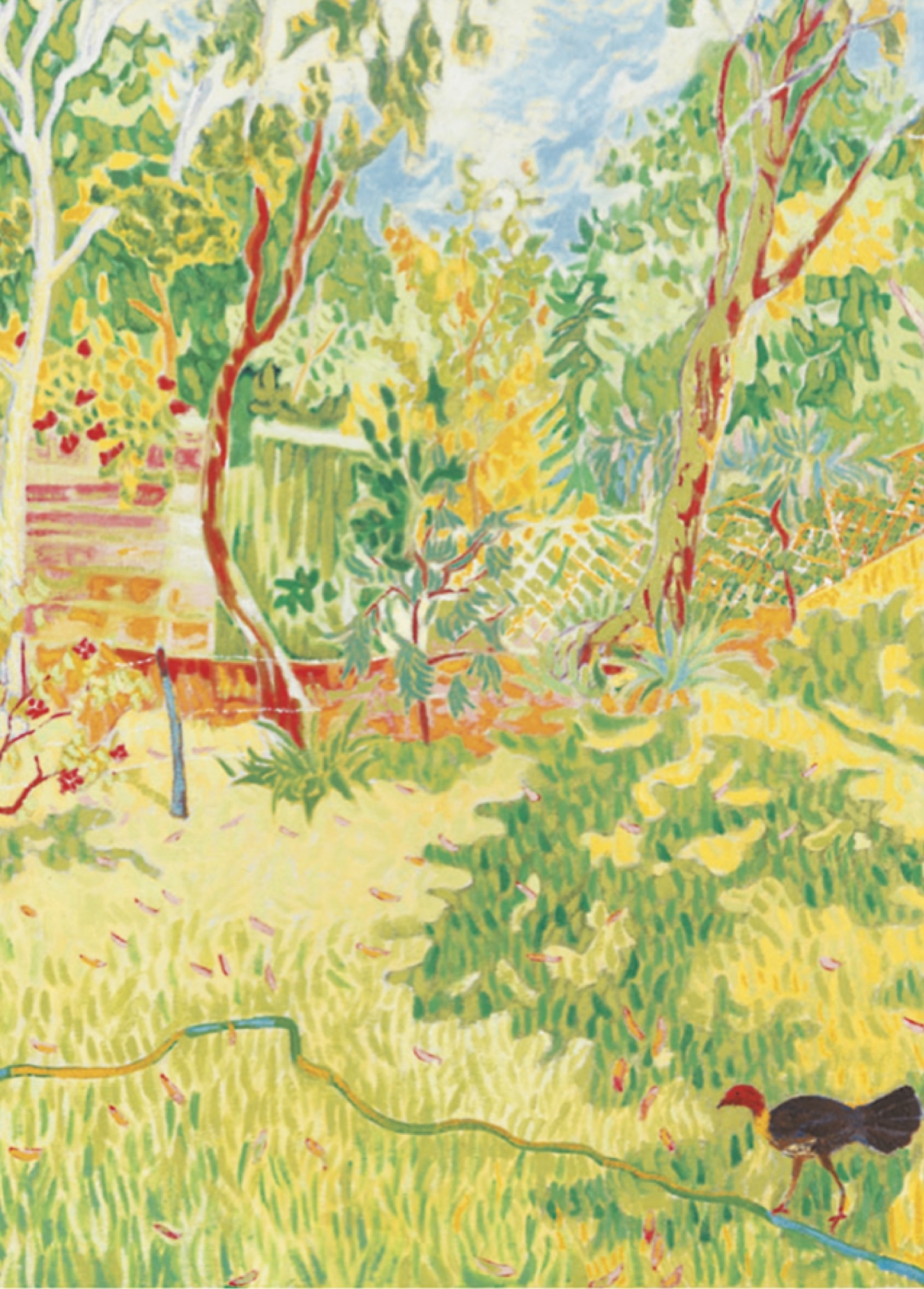 hand-painted by Andrew, is the label of Caillard Mataro 2009. The vibrant colors of the painting