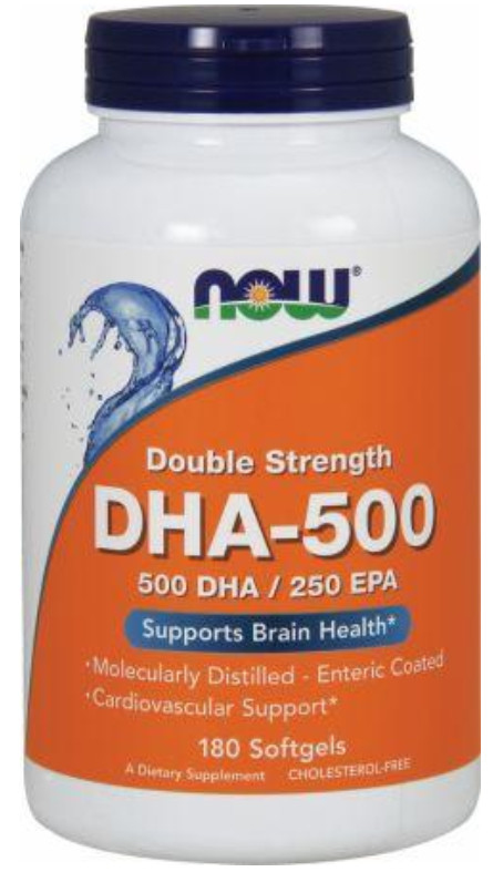 [現貨] Now 魚油 雙倍DHA 500毫克 180粒軟膠囊 DHA-500