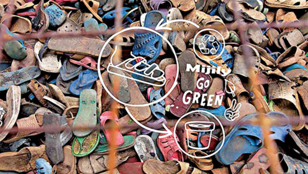 論壇報｜【台灣人每分鐘丟10雙鞋】把廢鞋變盆栽　陳鵬宏青創環保鞋印上經文