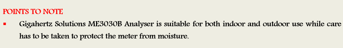Gigahertz Solutions ME3030B Points to Note