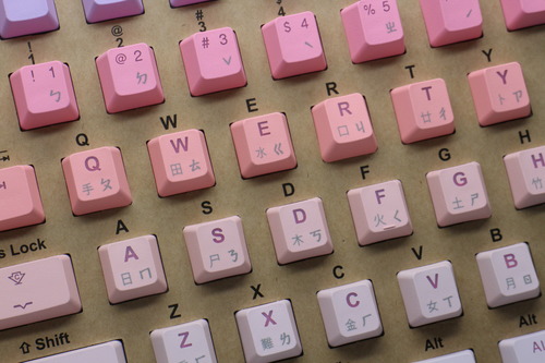 Tai Hao Double Shot Keycaps Sakura Michi Pbt Keycaps