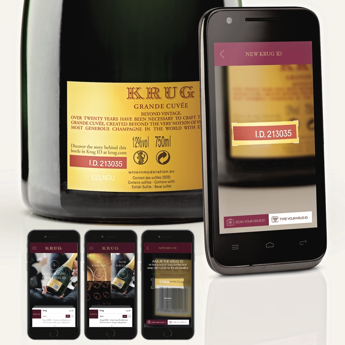 each bottle bears a six-digit code on the back label, allowing users to find out more
