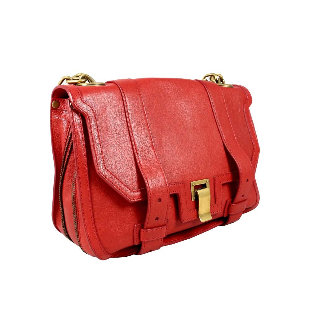 【Proenza Schouler】口紅色 (lipstick)復古 金鏈小羊皮肩包