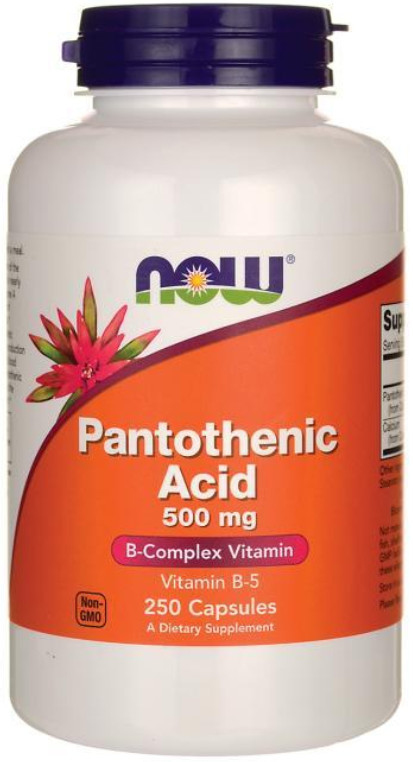 [預購] Now 維他命B5 泛酸 500毫克 100/250粒 Pantothenic Acid