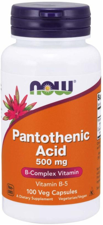 [預購] Now 維他命B5 泛酸 500毫克 100/250粒 Pantothenic Acid