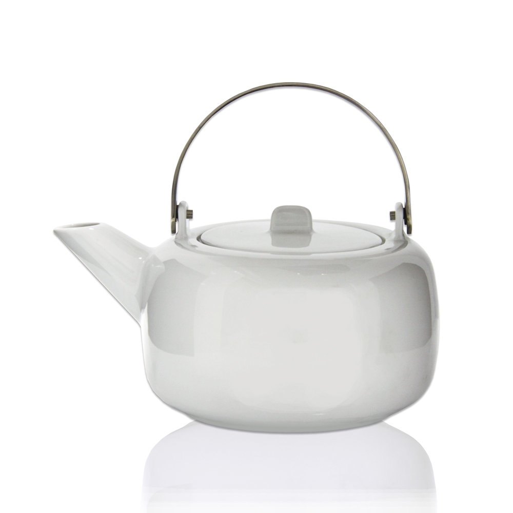 方圓壺/鋼把白瓷