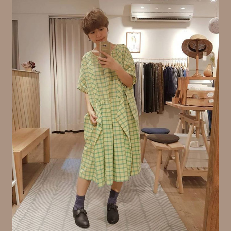 邊邊角角的想像造型洋裝-春色