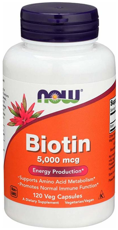 [預購] 生物素 5000mcg 120粒 Now Biotin