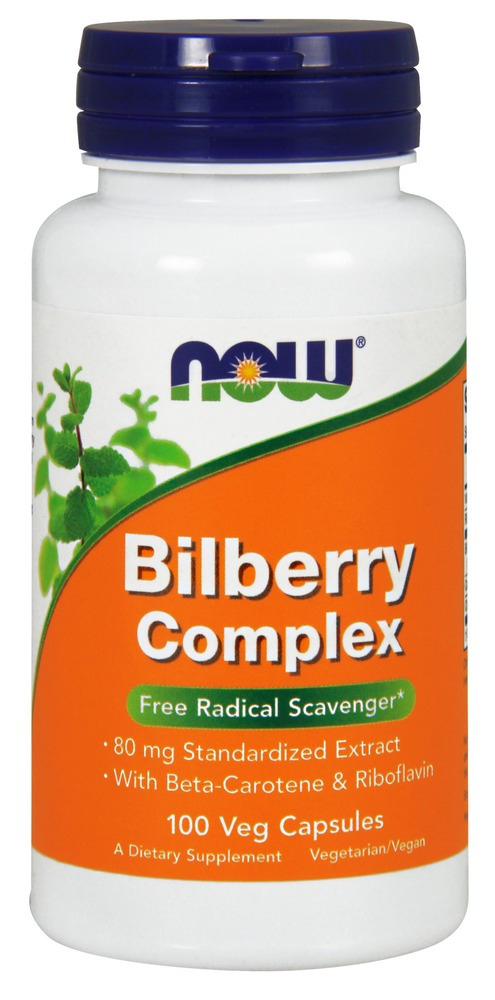 [預購] Now 山桑子+胡蘿蔔素 100粒 25%花青素 Bilberry Complex