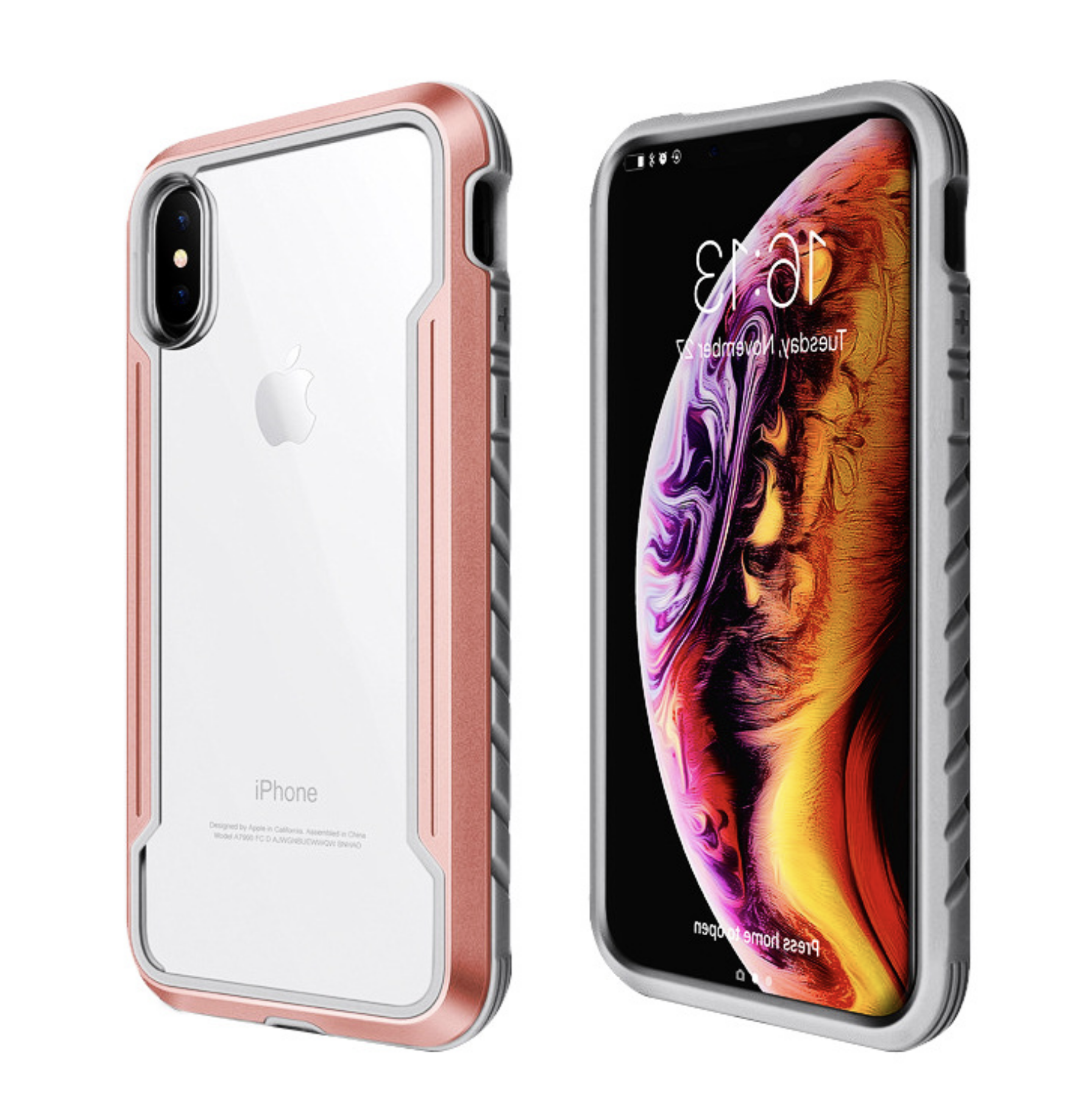 【FX金屬防護盾】不擋訊號 精選4色～金屬＋軟殼 升級防摔堅固款保護殼 iPhone系列