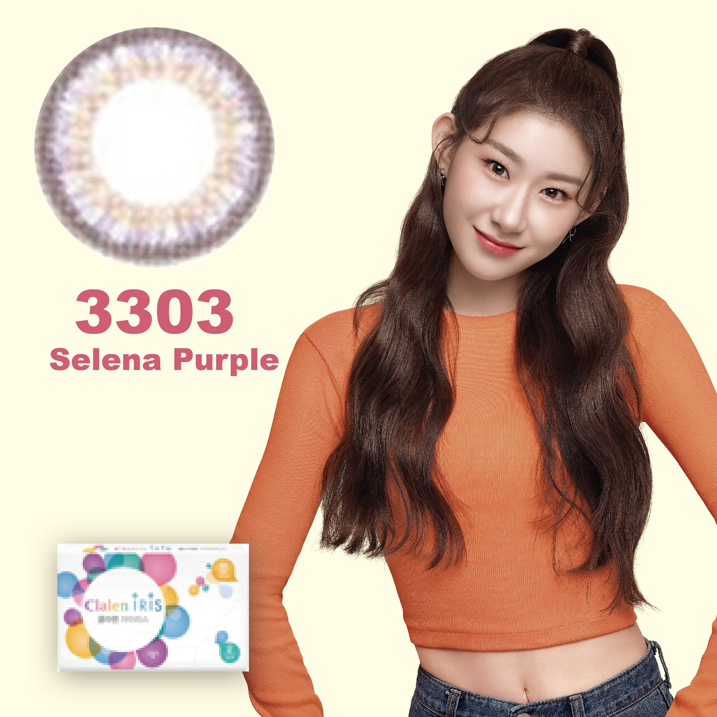 Clalen iris 月拋 - Selena Purple (3303)