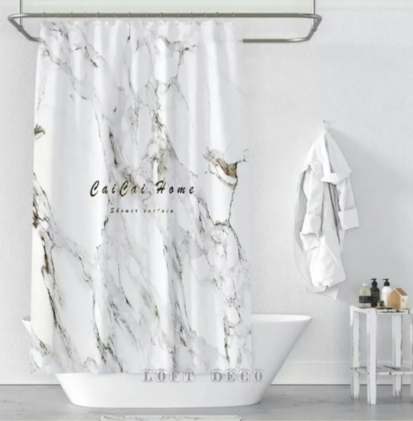 北歐風格加厚防水浴簾