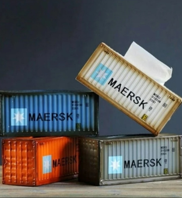 工業風貨櫃造型面紙盒