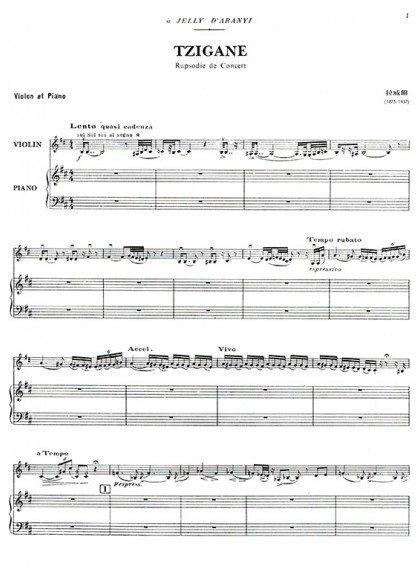 提琴譜 V306．拉威爾 吉普賽（小提琴獨奏+鋼琴伴奏譜）