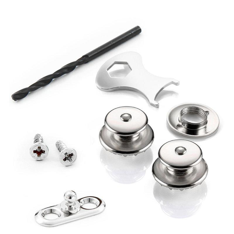 德製 LOXX A-CHROME 亮銀色 鍍鉻 木吉他 安全背帶釦 加厚背帶款 公司貨