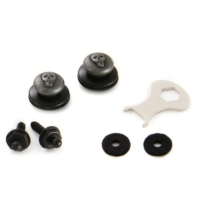 德製 LOXX E-SKULL 地獄魔神死亡骷髏 電吉他/貝士 安全背帶釦 背帶釘 公司貨