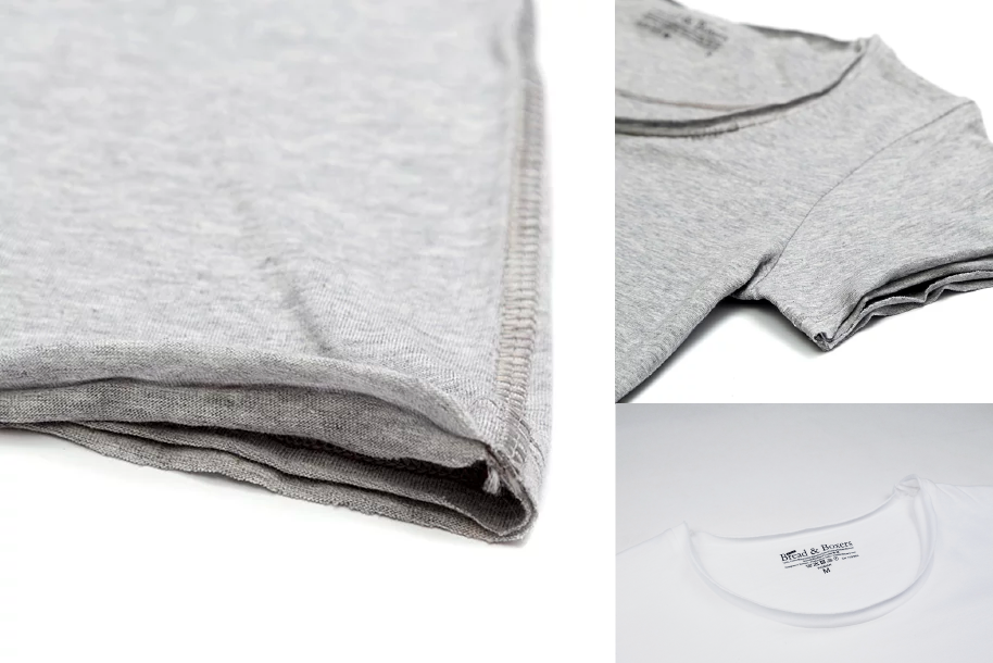 Crew-Neck relaxed有機棉女用不收邊T，打造隨性休閒感。