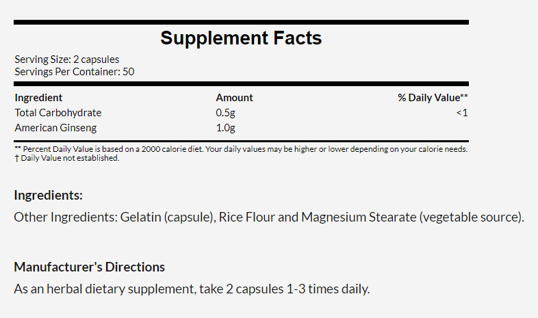 [預購] Now 美國人參 500mg 100粒 西洋參/花旗參 American Ginseng
