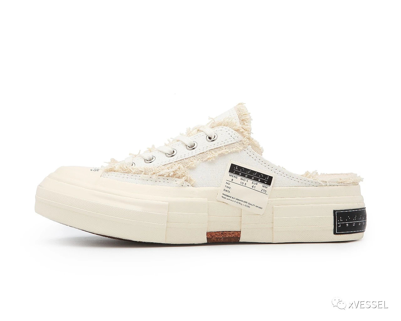 XVESSEL  G.O.P. Slip on 全白穆勒拖