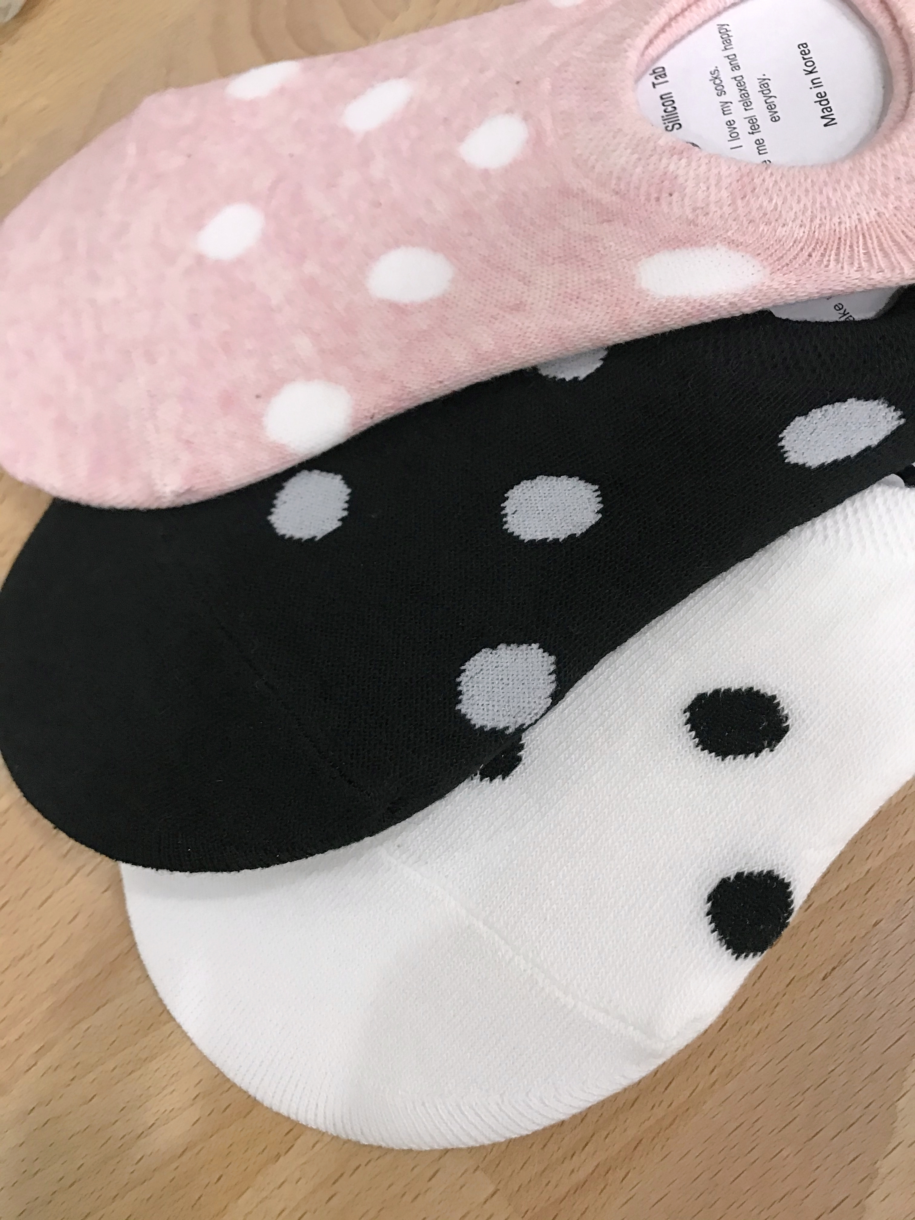 正韓俏皮圓點隱形襪