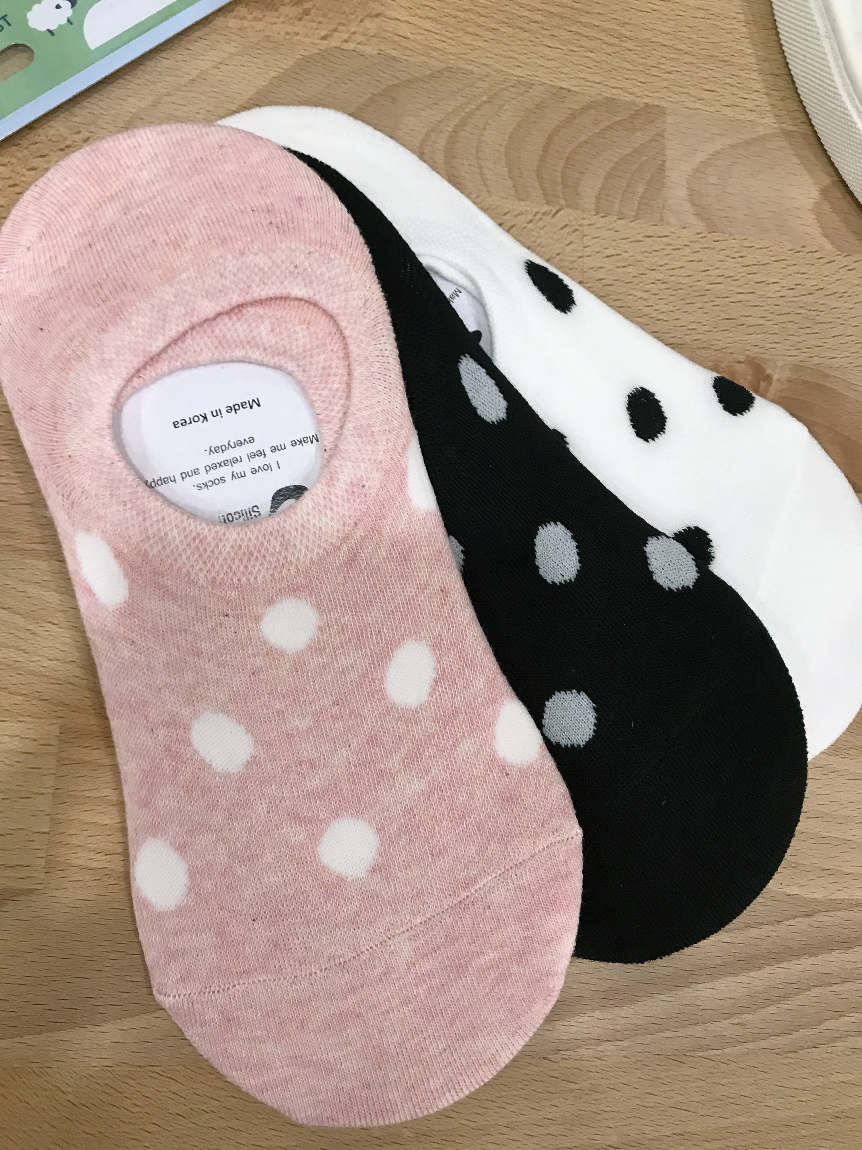 正韓俏皮圓點隱形襪