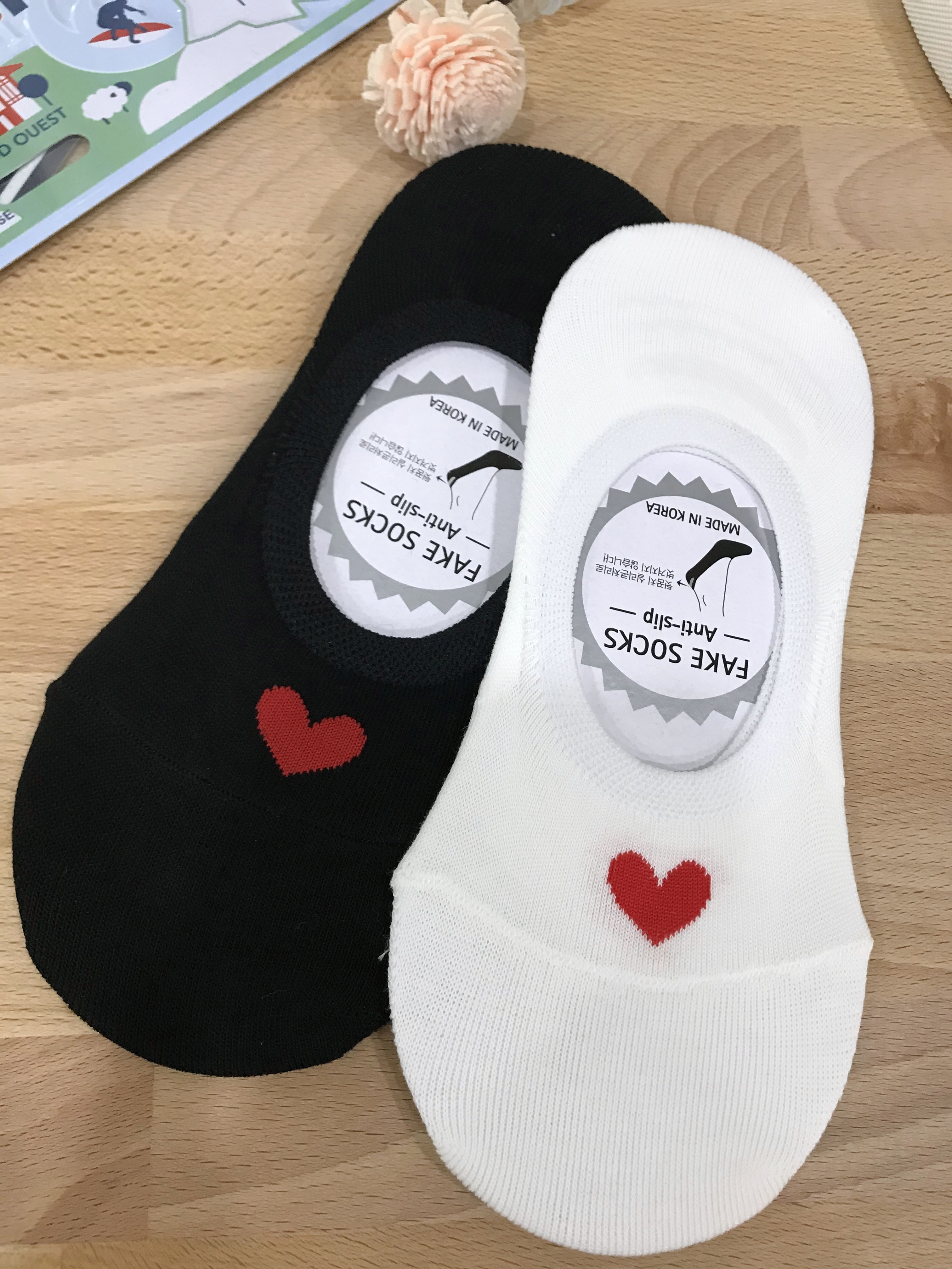 正韓小巧愛心隱形襪