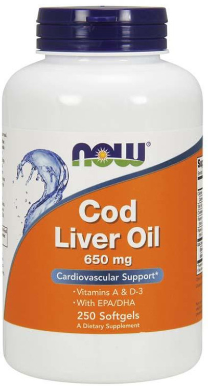 [預購] Now 鱈魚肝油 650mg 250粒 Cod Liver Oil