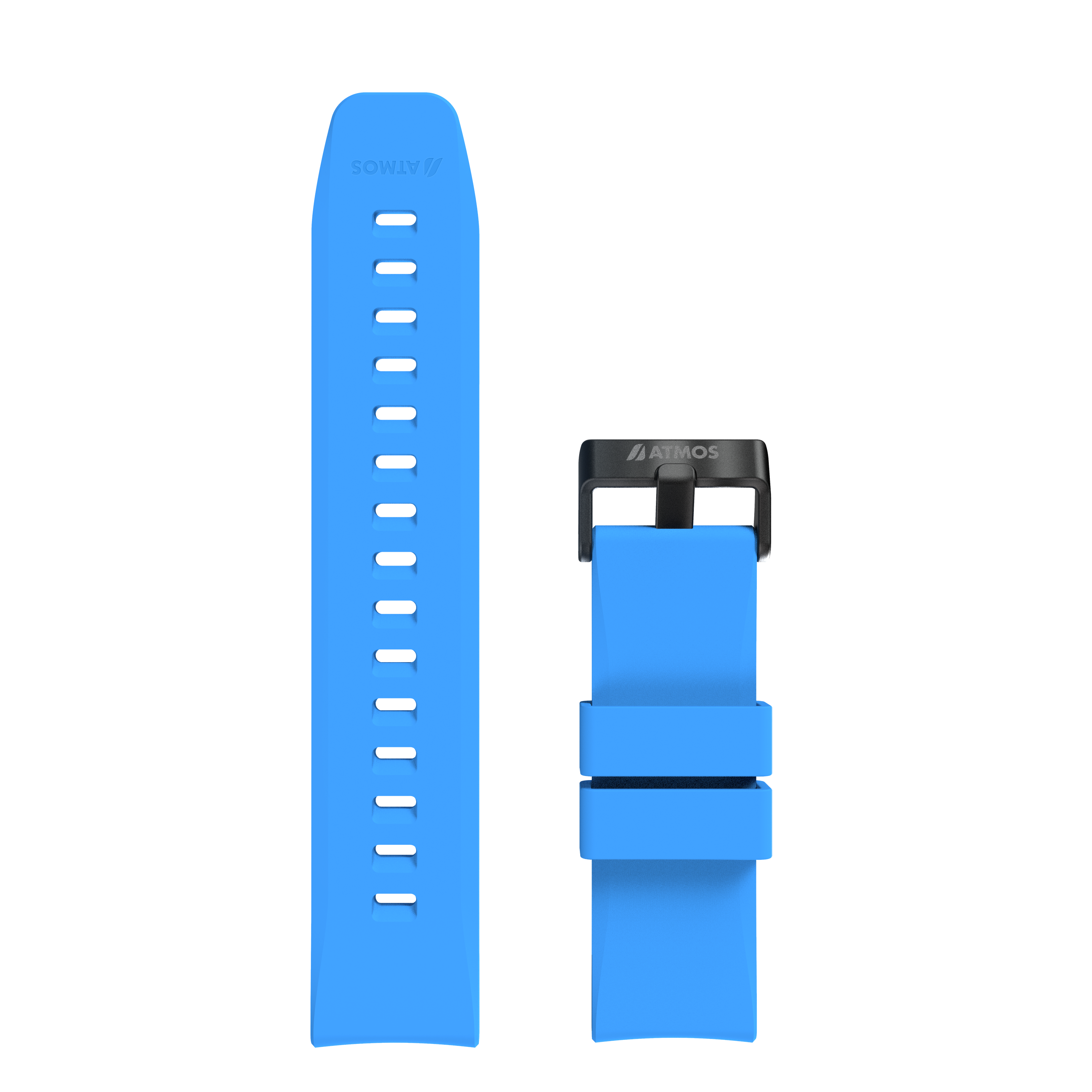 MISSION ONE 藍黑色矽膠錶帶