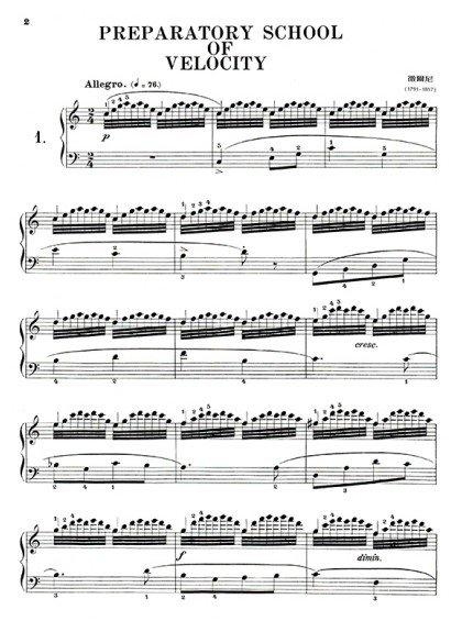 鋼琴譜 鋼琴教材 P206 徹爾尼速度預備練習曲-作品636