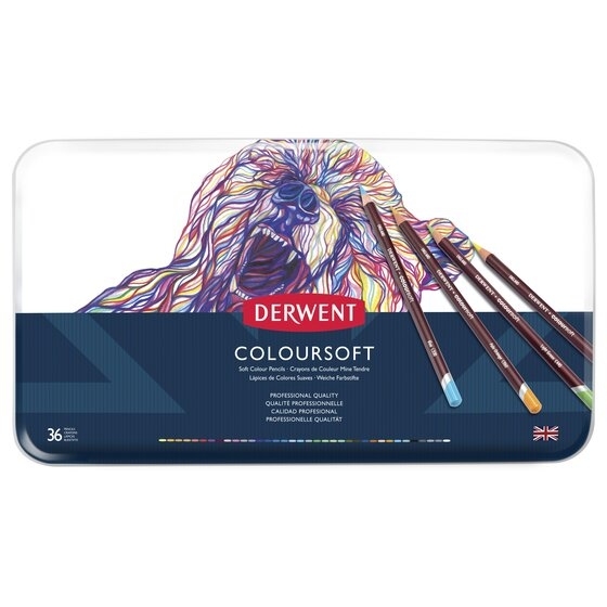DERWENT 色鉛筆 Artists36 Derwent Coloursoft木顏色筆36色