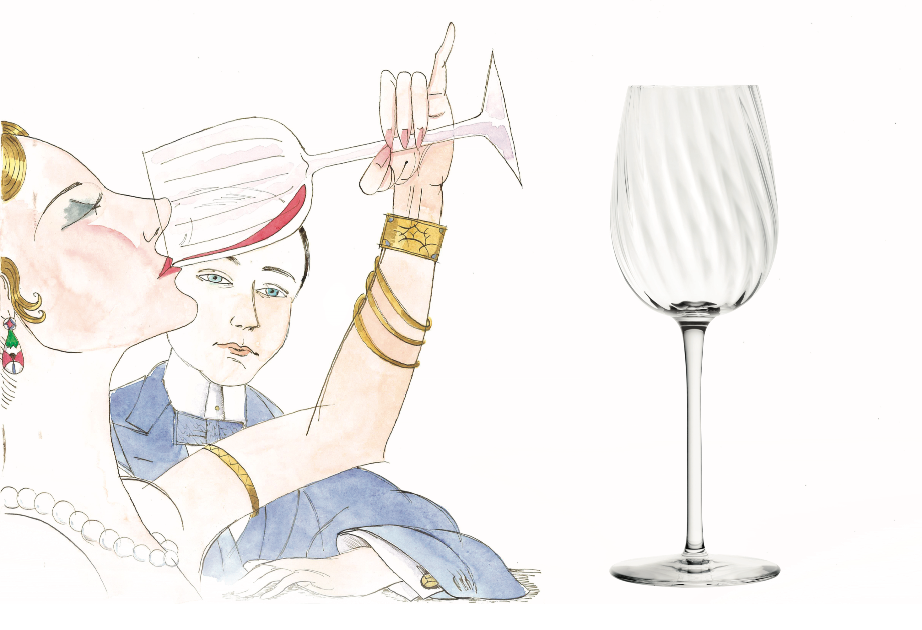 the new glasses from Cristalleries de Saint-Louis are called Twist 1586