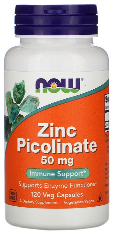 [預購] Now 高吸收率 鋅 50mg 60/120粒 素食 Zinc Picolinate