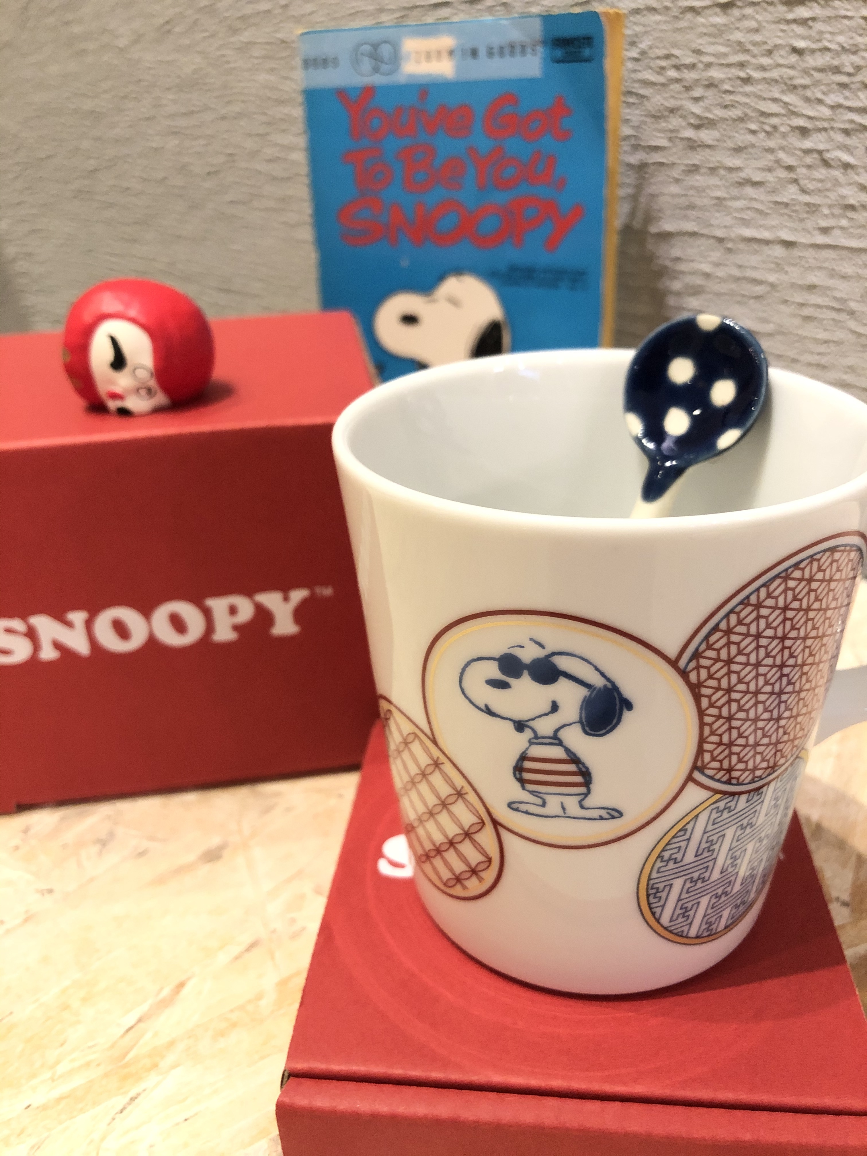 Snoopy 和風花紋馬克杯