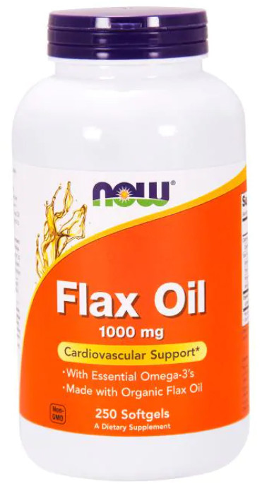 [預購] Now 有機認證亞麻子油 1000mg 250粒 Flax Oil