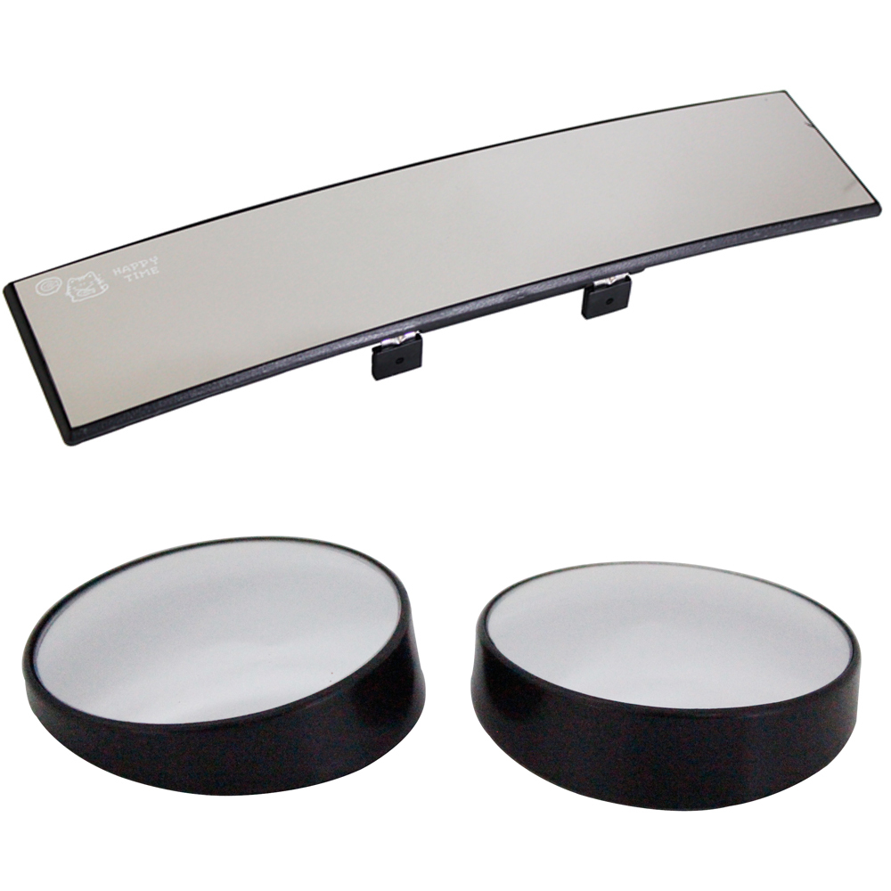 omax廣角鍍鉻曲面後視鏡-1入+廣角輔助凸透大圓鏡LY602P-2入(1組) OMAX歐妹思購物網