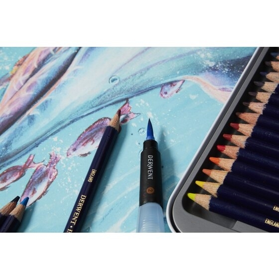 【ほぼ未使用】Derwent Inktense 72色セット 水溶性色鉛筆 ダーウェント水彩色鉛筆 インクテンスペンシル 72色セット】大好きな色