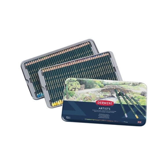 Derwent Artists 油性色鉛筆 72色 木製ケース 筆記具
