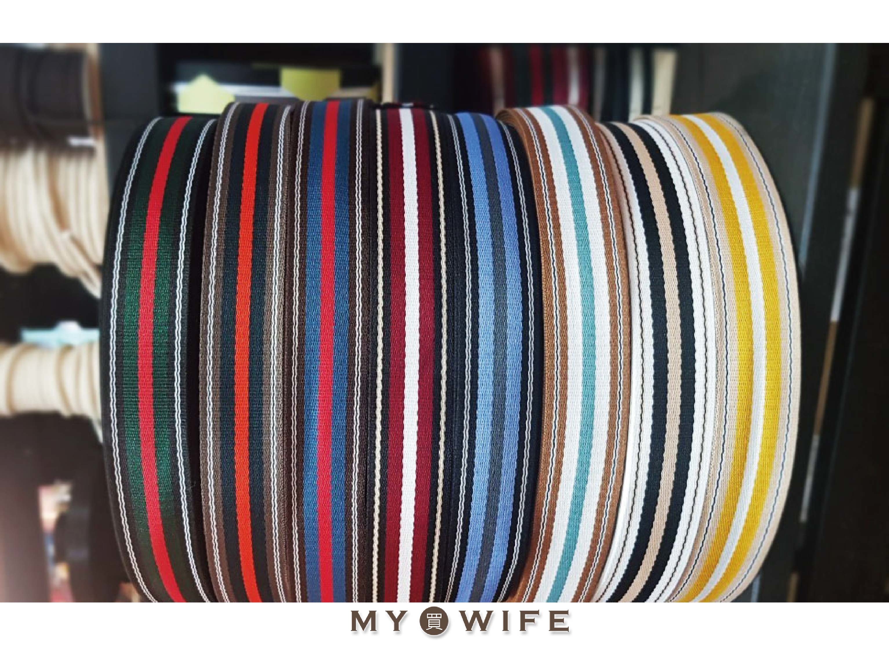 3.8cm尼龍雙面條紋背包織帶(零售)_背包帶/織帶_8色