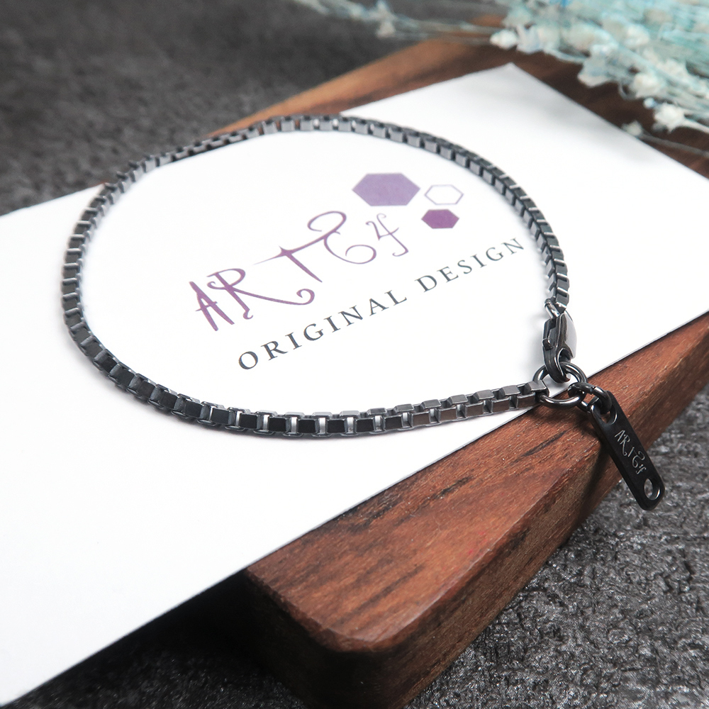 細緻版 威尼斯手鍊 復古黑(1.8mm細鍊) 925純銀手鍊 可刻字