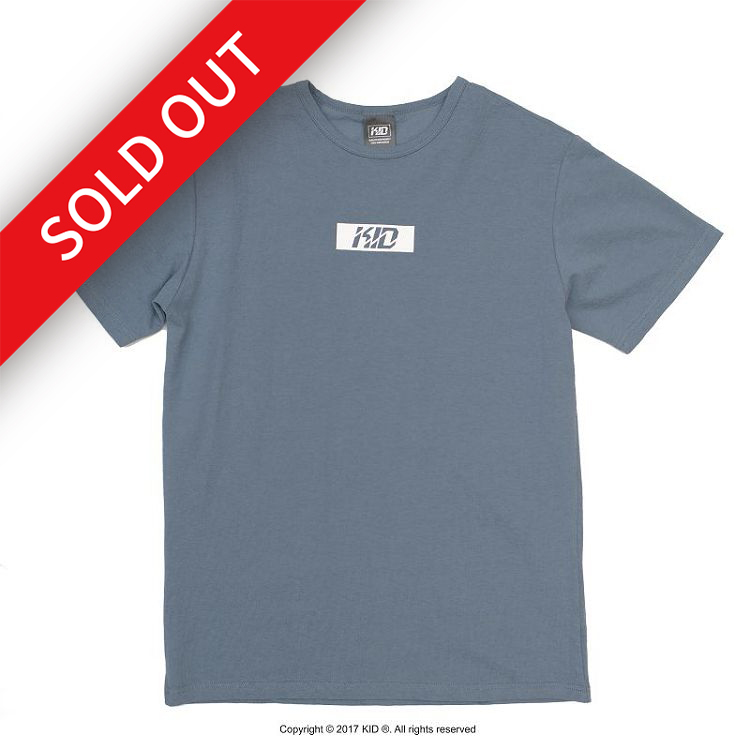 KID ® 方塊斜體Logo-T 藍