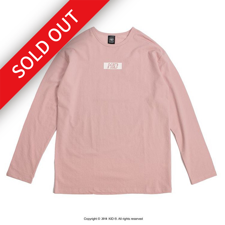 KID ® 方塊斜體LOGO長T 粉