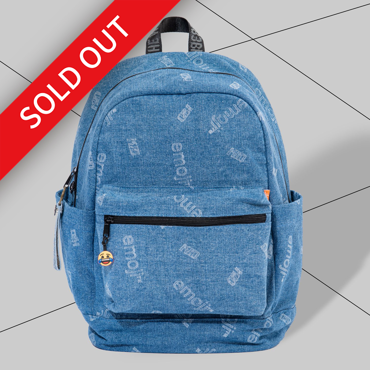 KID ® x emoji 表情符號聯名 丹寧牛仔後背包
