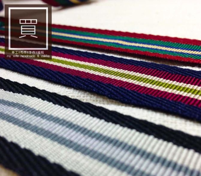 2.5cm條紋裝飾織帶(零售)_3款【CT-647】